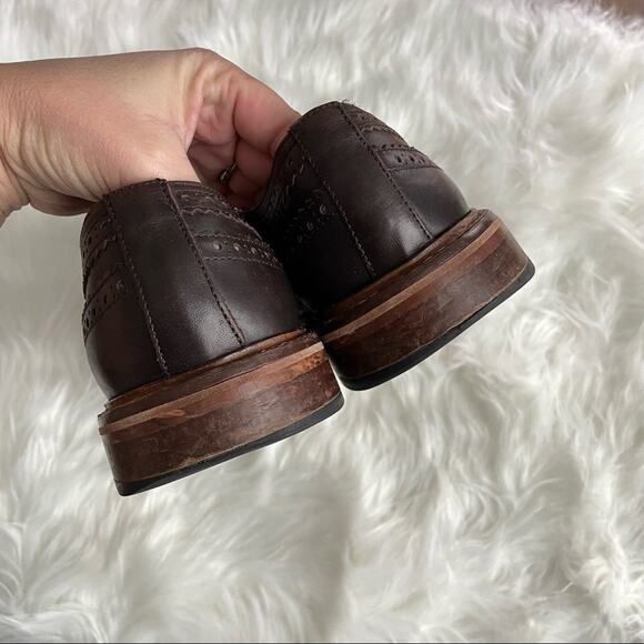 House of Hounds | Mens Brown Leather Oxford Wingtips Shoe London England Classic - Picture 6 of 11